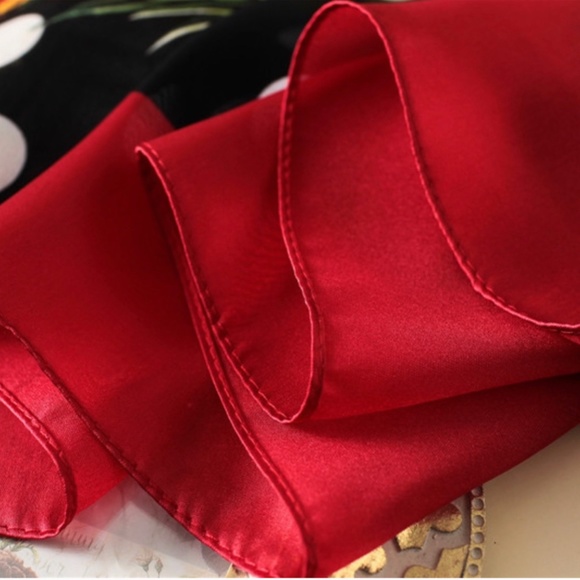 SILK SCARF LUXURY STYLE STOLES WOMEN HEADBAND - Picture 5 of 6